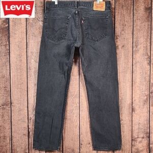 36x32 Vtg Black Heavyweight All Cotton Denim Straight Fit Mens 505 Jeans